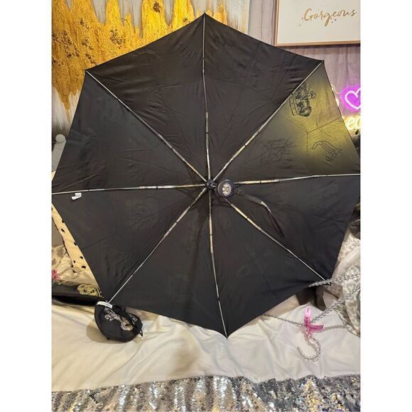 Vintage OG Juicy couture crown bling  automatic umbrella sun rain + hat - Picture 8 of 10